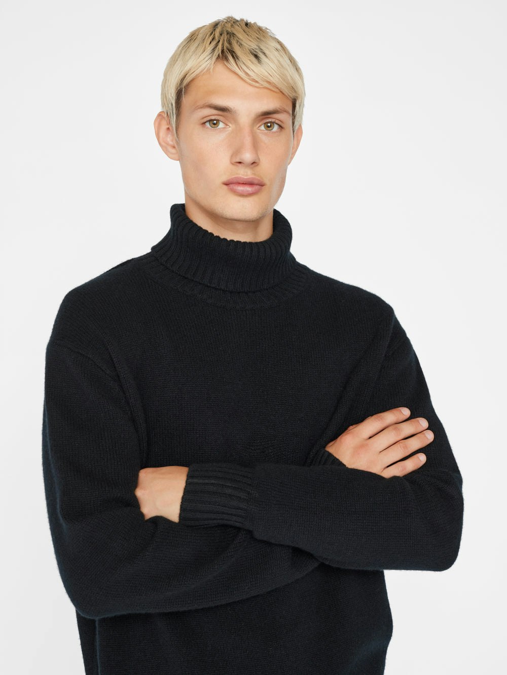 turtleneck front detail view